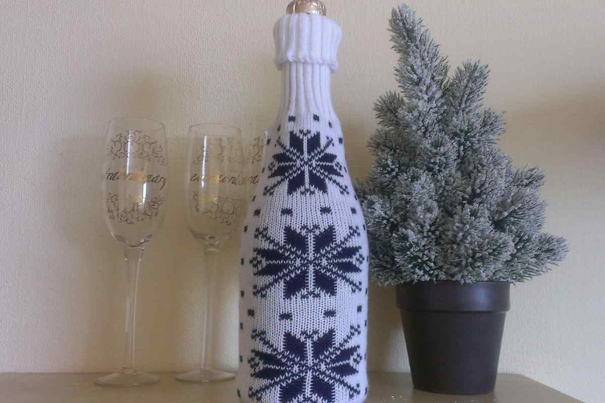 Як прикрасити пляшку на Новий рік