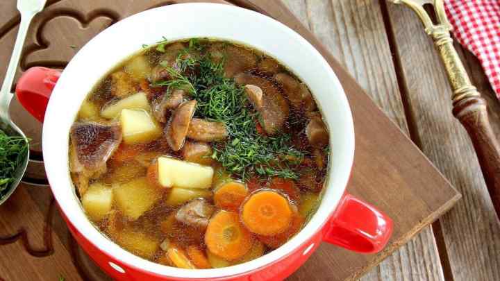 Як приготувати суп з білих грибів