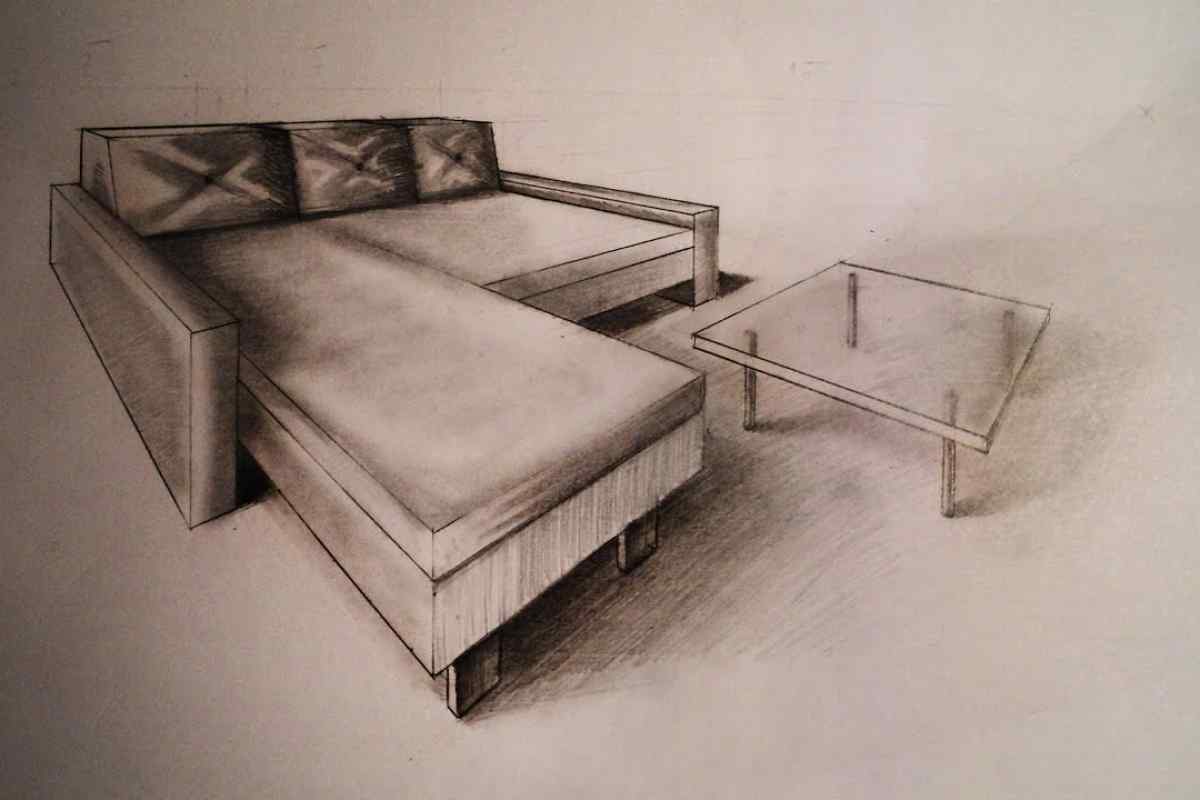 Як намалювати диван