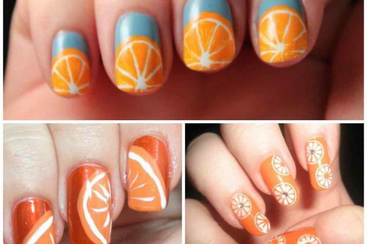 Як намалювати на нігтях апельсин