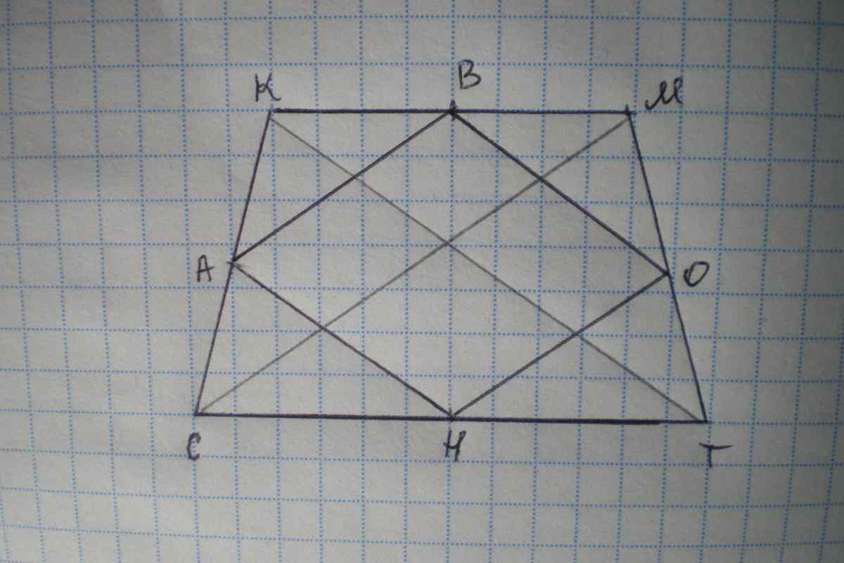 Як накреслити квадрат з діагоналями