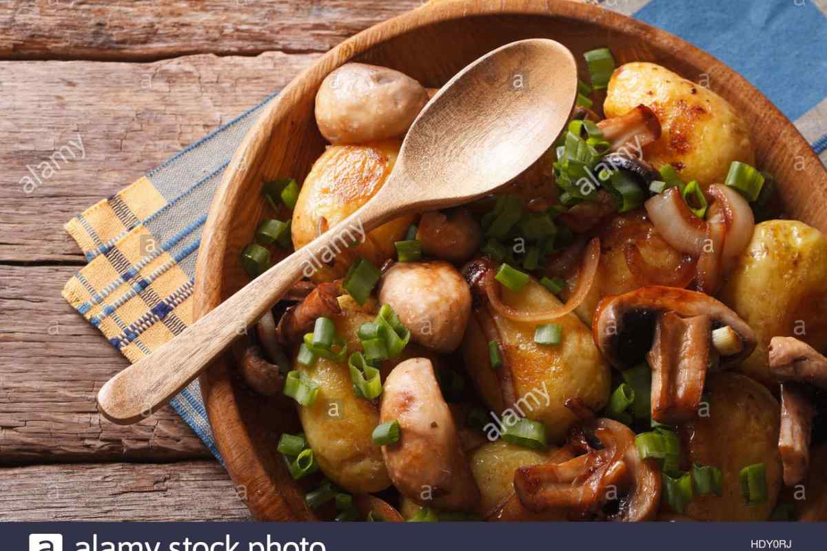 картофель с грибами фото