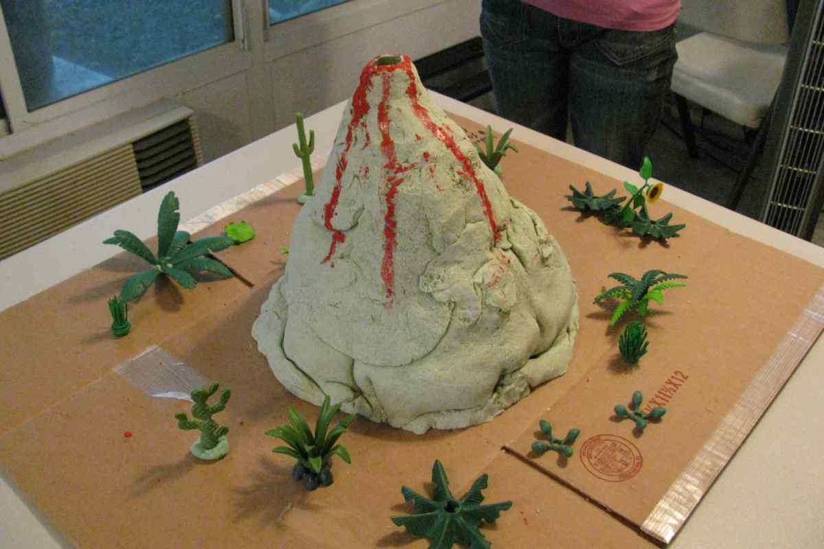 Як зробити чинний макет вулкана