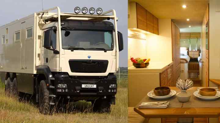 Вантажівка-будинок Unicat 6x6 зробить найважчу подорож бездоріжжям легким і комфортним