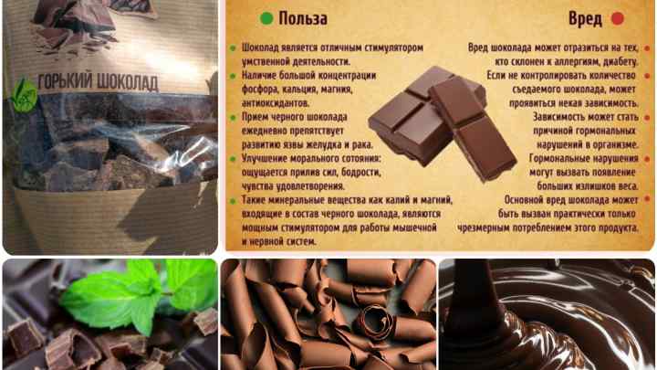 Темний шоколад: склад, калорійність, користь і шкода