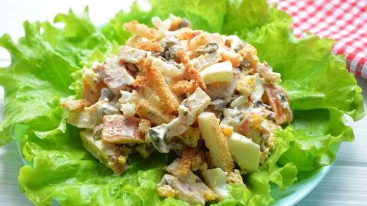 Рецепти салатів з грибами
