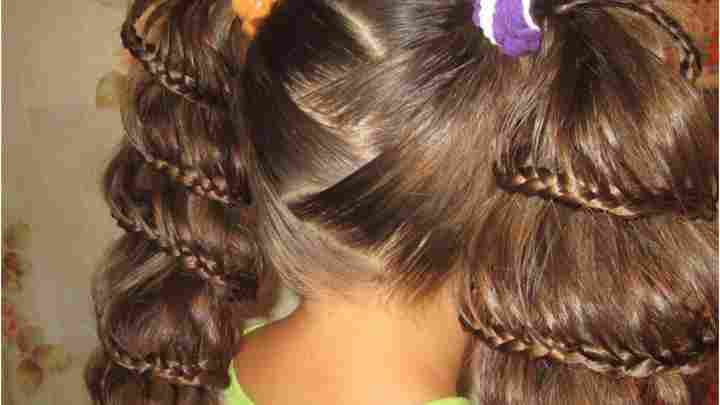Дитячі зачіски на довгому волоссі