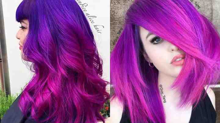 Як поміняти чорний колір волосся на фіолетовий